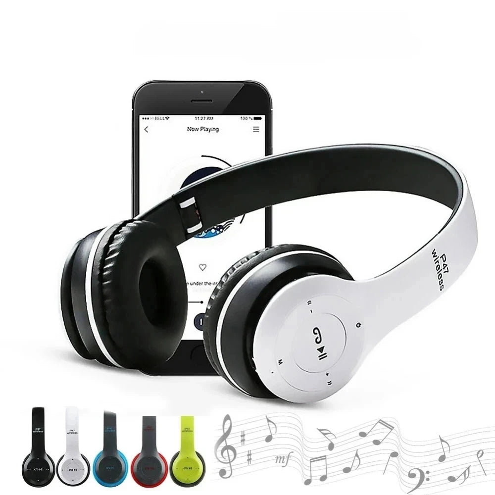 Foldable Bluetooth 5.0 Wireless Headphones With Stereo Bass