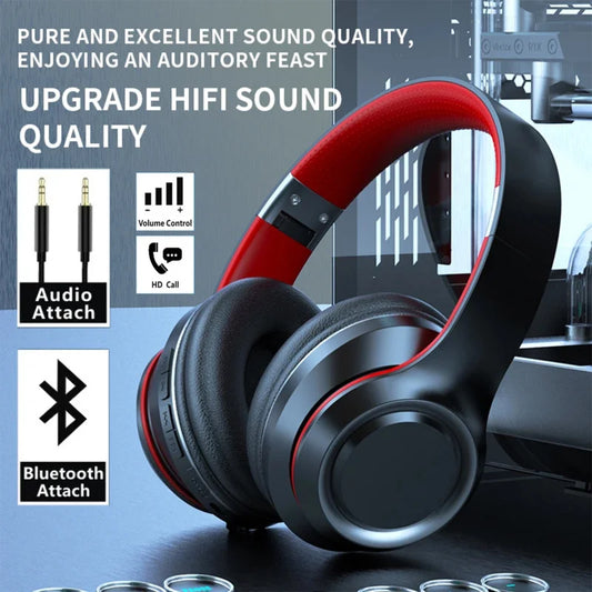 Bluetooth Over-Ear Headphones – TF Card MP3 & Mic