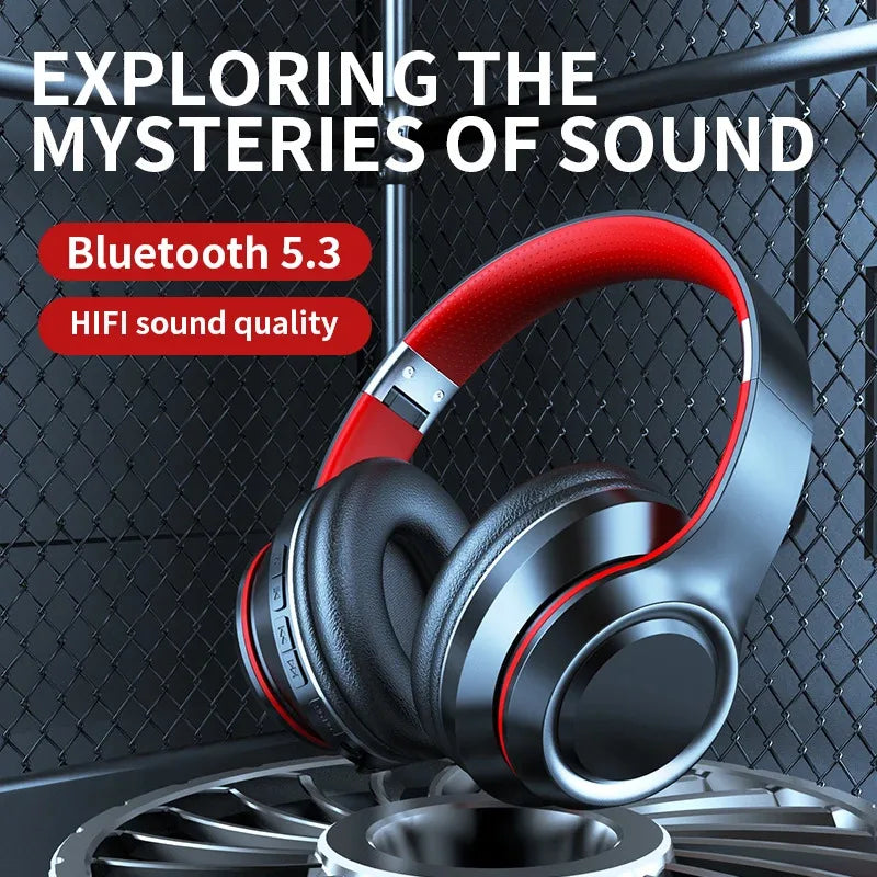 Bluetooth Over-Ear Headphones – TF Card MP3 & Mic